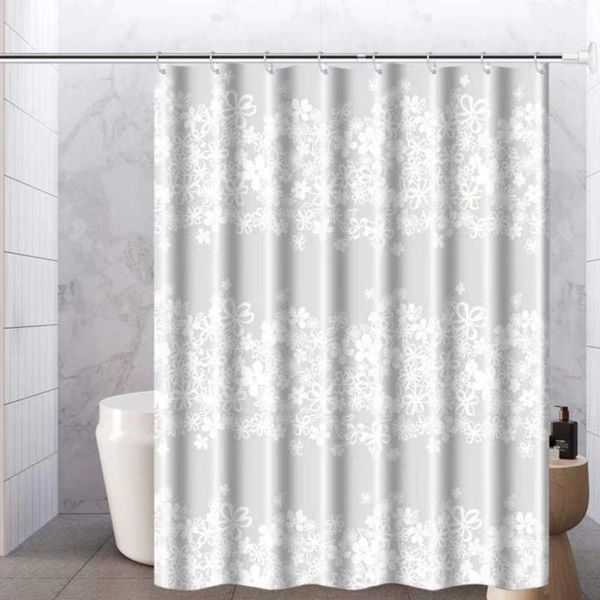 Plastic Shower Curtain with 12 Hooks Shower Curtain for Shower Stall Bathtubs Bathroom Curtains M240824