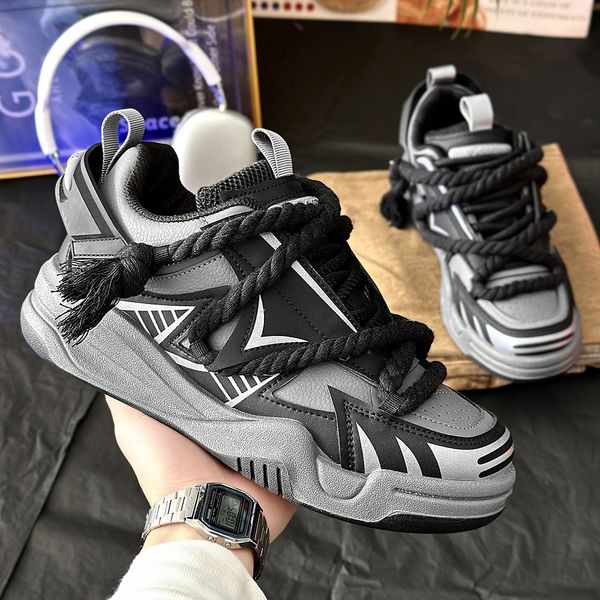 2024 new mens shoes niche design casual skateboarding shoes live models tide shoes men