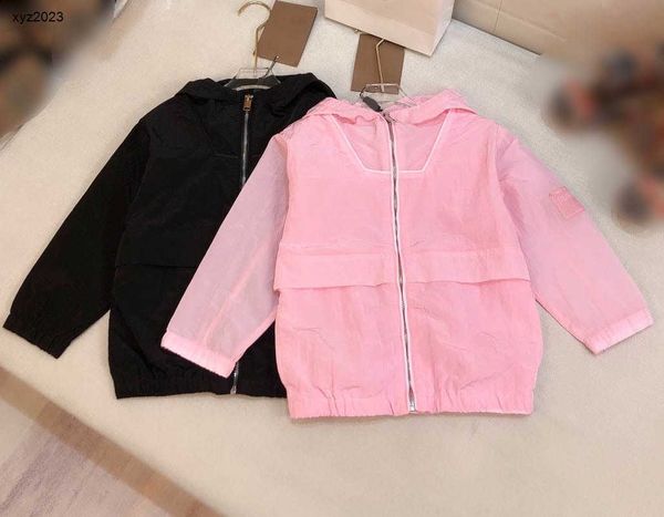 Fashion kids coat hooded Solid color baby designer jackets Size 100-160 Summer sun protection clothing boys girls Outerwear 24Mar
