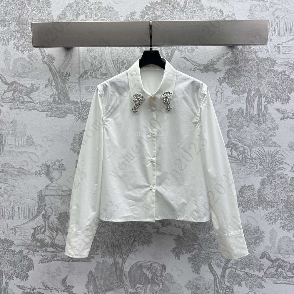 Brand shirt women Blouse designer women shirts woman Fashion LOGO vacation travel casual Diamond lapel shirt blouses Dec 03
