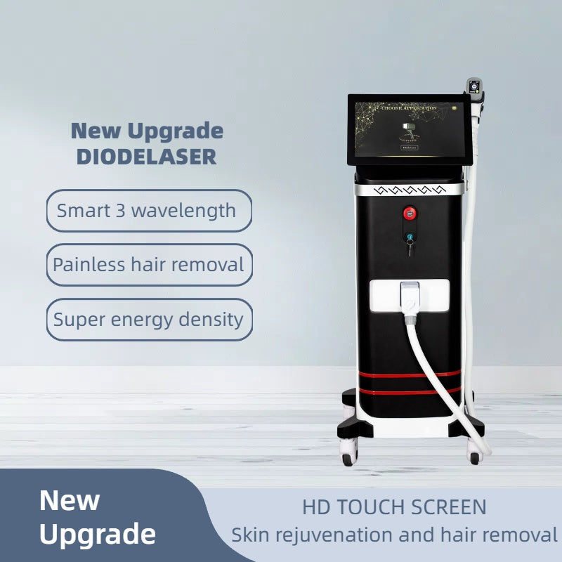 Professional Diode Ice Titanium Laser Hair Removal Machine 808nm 755nm 1064nm Alexandrite Device 3 wavelengths Permanent painless