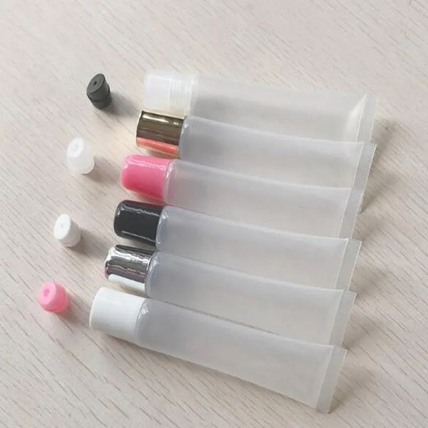 wholesale 10ml 15ml 20ml Empty Lipstick Tube,Lip Balm Soft Hose,Makeup Squeeze Sub-bottling,Clear Plastic Lip Gloss Container