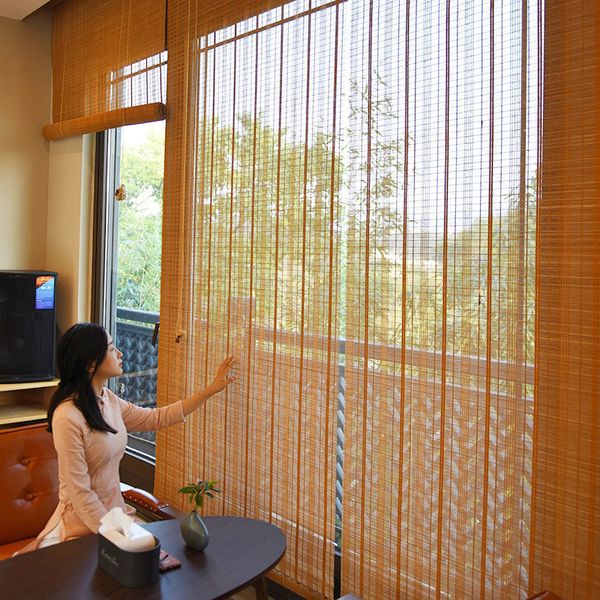 A886 Sustainable Bamboo Door Coverings Lightweight Raised Partitions for Outdoor Spaces Curtain