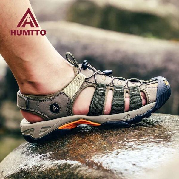 HUMTTO Summer Outdoor for Men Breathable Hiking Shoes Water Beach Mens Sandals Camping Climbing Aqua Sneaker HT-710445A