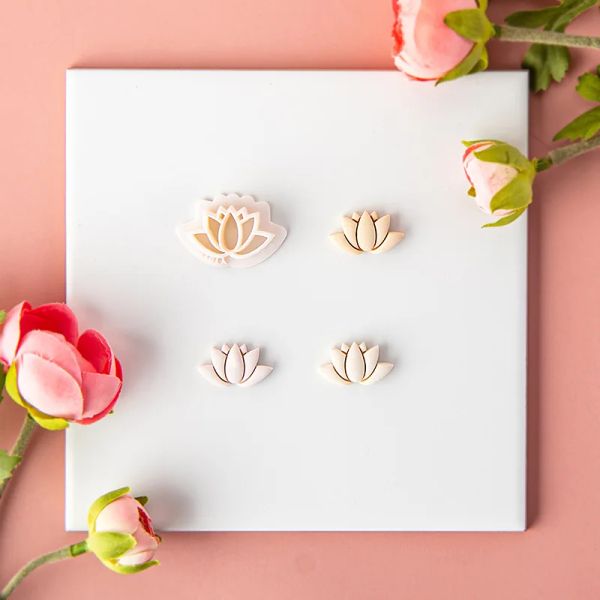 Mini Flower Polymer Clay Cutter Earrings Soft Pottery Mold Creative Retro Jewelry Pendant DIY Clay Modeling Die Cutting Tool