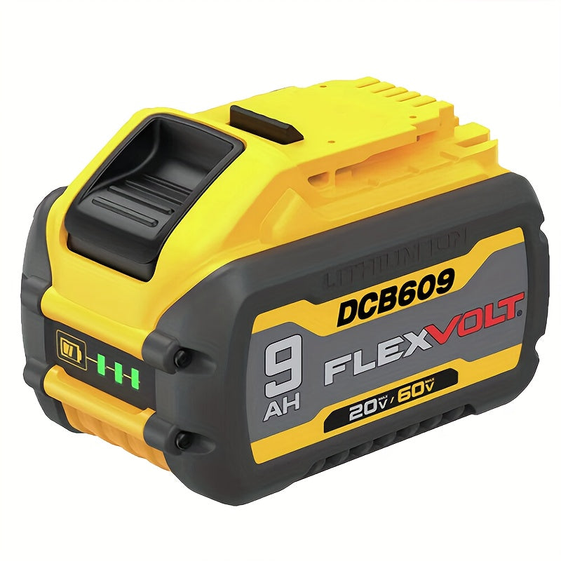 TEMU 1-2 Packs 60v Battery, 9.0ah 60v Max Replacement Battery For Dcb606, Dcb609, Dcb612, Del1815g, For 20v-60v Power Tools - High Capacity And Dual