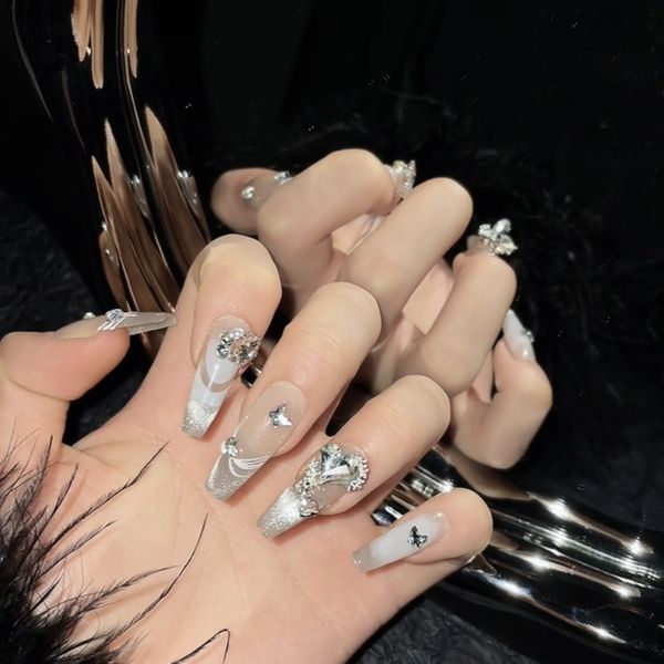 Nail Art Starry Sky New Naked Skin With Bright Diamonds Shining Elegant And Noble Year S Robe Personalized Wearing Armor Fashion Accessories