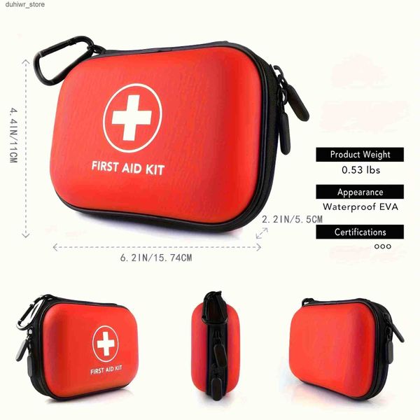 Supply First Aid Kit Complete 104Pcs Water-Resistant Hard Shell Small Case. Perfect For Travel Outdoor Home OfficeCamping Hiking J241121 J23