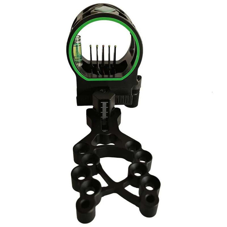 Trophy Ridge Volt Pin Archery Bow Ambidextrous - 5 Ultra-Bright Horizontal .019 Fiber Optic Pins, Bubble Level, Green Hood Accent for Quicker Sight