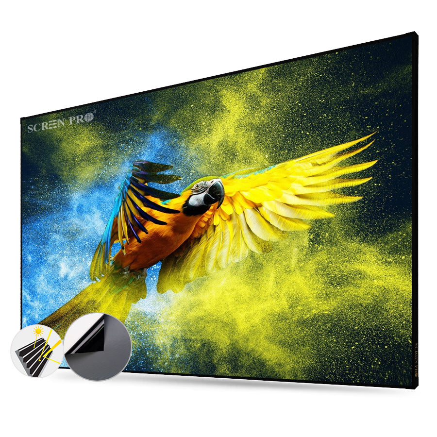 Home Theater ALR UST Projection Screen Fixed Frame Projector Screen for Ultra Short Throw AWOL 3500 4K Laser Projectors