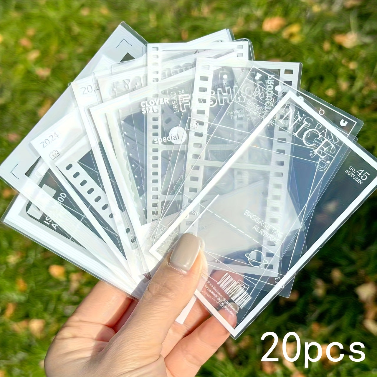 TEMU 20pcs Vintage-inspired Diy Transparent Bookmarks With Pressed Flower And - Handmade Frame, Autumn And Nature Themes, Bookmarks For Books |