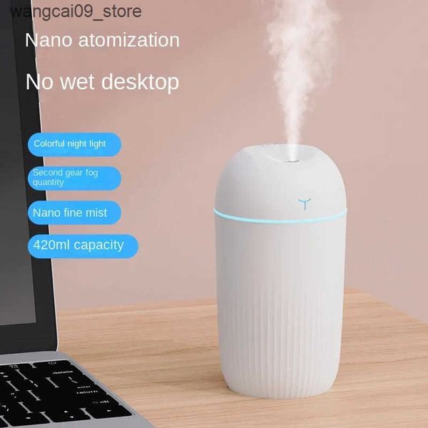 Humidifiers 420ml Air Humidifier Portable Air Diffuser Aroma Oil Humidifier with LED Night Light Mini Small Big Fogger Ultrasonic Humidifier