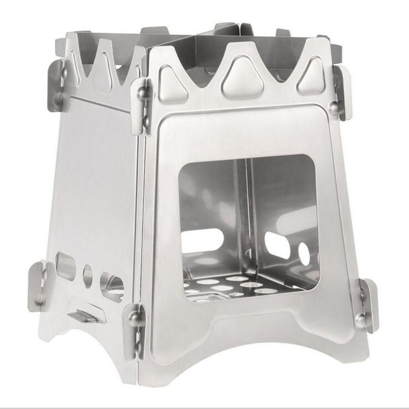 Lightweight Camping Wood Stove Portable Folding Stainless Steel Wood Burning Backpacking Stove for Outdoor