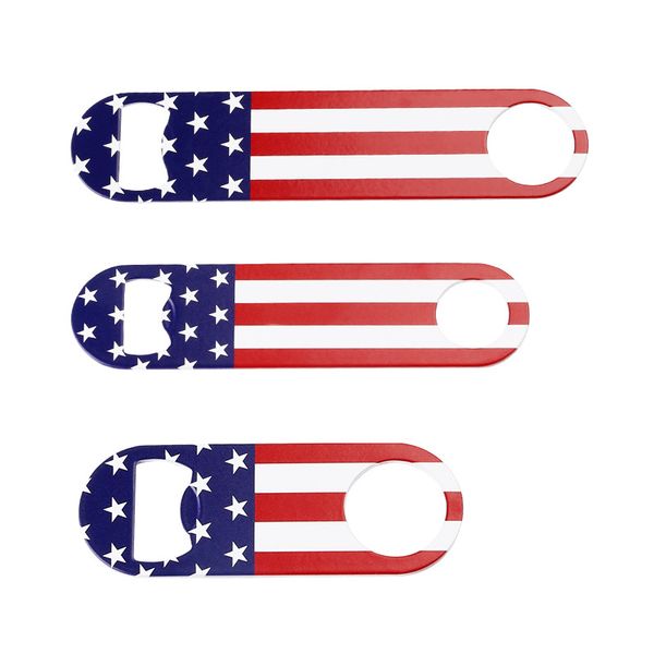USA Flag Bottle Opener Heavy Duty Stainless Steel Beer Opener Souvenir Gift LX6288