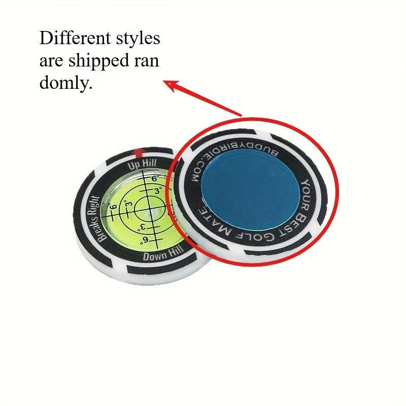 TEMU Golf Ball Marker | Dual-color Pe & Iron Construction | Multi-directional Alignment Tool With Indicator | Putting | Ideal For Golfers, Golf