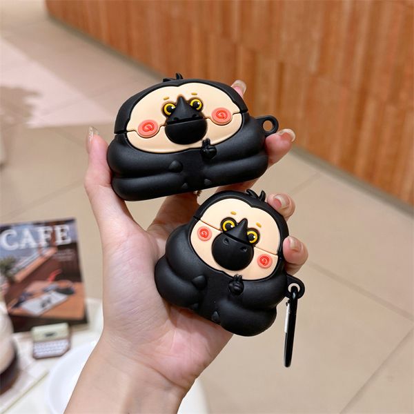 ddmygifts Monface Monkey Suitable Pro2 Bluetooth Wireless Silicone Earphone Cover 1-2-3 Generation Cute Cartoon
