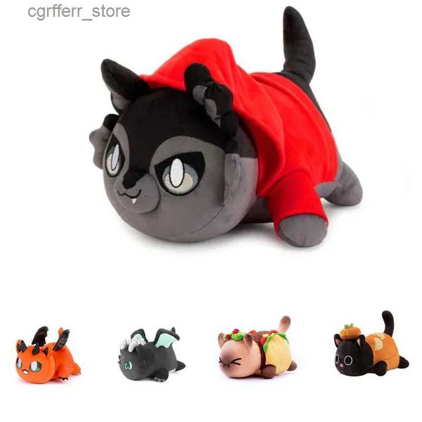 Stuffed Plush Animals Cartoon Cat Plush Toy Pillow 31 Styles Meemeow Lovely Stuffed Dolls Kawaii Demon Cola Fries Hamburger Mermaid Cat Toys