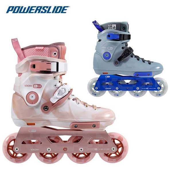 Inline Roller Skates 2023 100% Original Powerslide IQON CL15 Inline Skates 4*80-84mm Professional Adult Roller Skating Shoes Sliding Free Sk