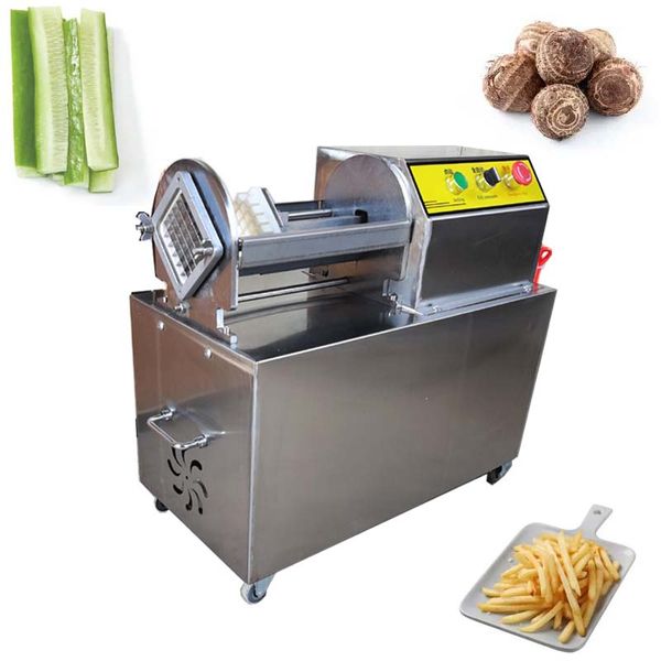 Electric Commercial Potato Chip Cutter French Fries Cutting Machine Stainless Steel Vegetable Fruit Shredding Slicer