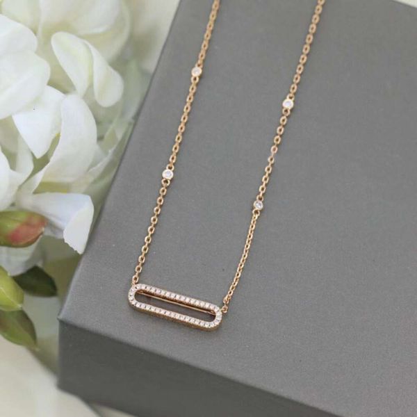 Designer Jewelry High Version Sliding Necklace Fashionable and Personalized Hollow Dynamic Full Pendant Collar Chain Bracelet Necklaces for