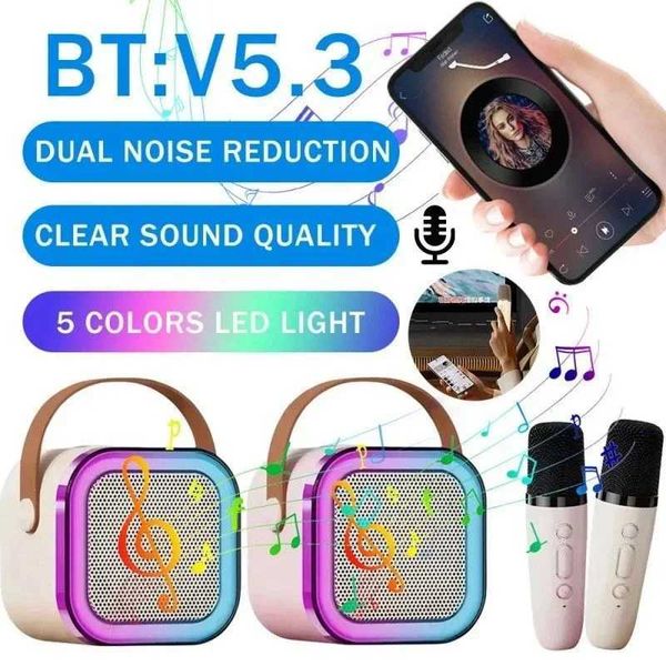 Loudspeaker box Wireless Karaoke Speaker Microphone K12 Home KTV Karaoke Machine RGB Light Portable Mini Speaker Z241028