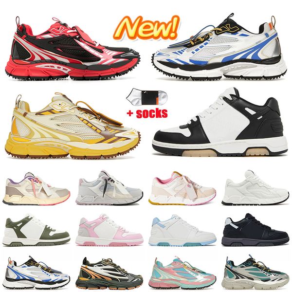 Platform Out of offices sneakers designer shoes for women mens walking grey white black navy blue calf leather vintage casual trainers