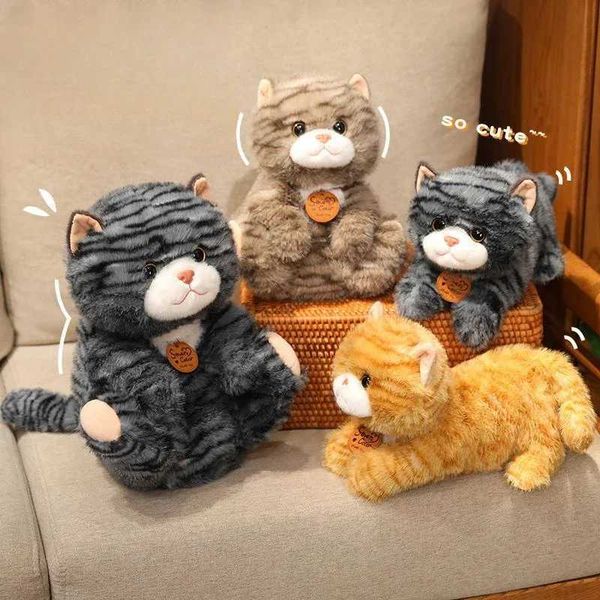 Plush Dolls 1pc 25-35cm Simulation Plush Cat Pillows Soft Stuffed Animals Cushion Sofa Decor Cartoon Plush Toys for Children Kids Gift z2412