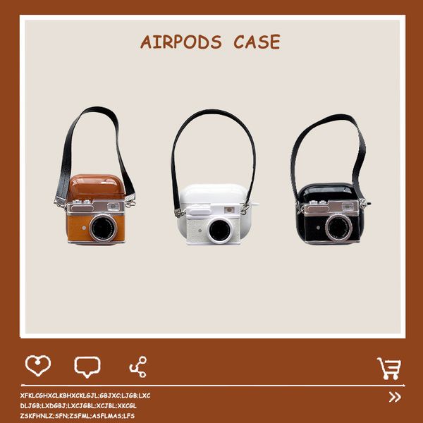 ddmygifts Camera compatible Pro 1-2-3 generation Bluetooth wireless headphone case cute soft shell creative A