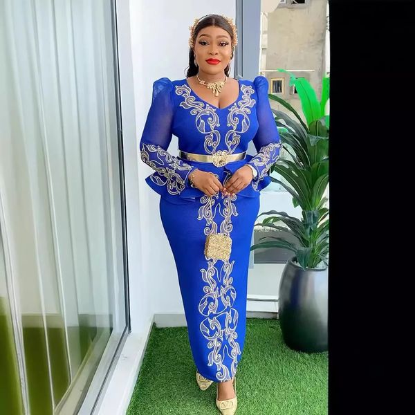 African Dresses for Women Elegant Africa Clothing Plus Size Wedding Party Evening Long Dress Dashiki Ankara Outfits Robes 240701