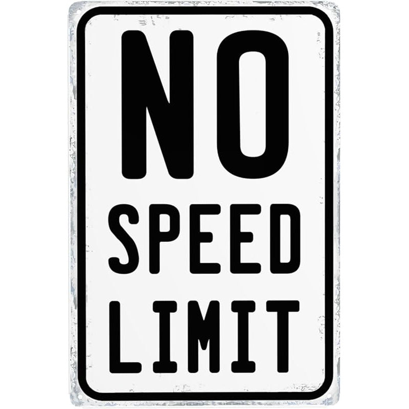 TEMU Vintage " Limit" Metal Sign - 8"x12" Retro Aluminum Wall Decor With Distressed Look, Weathered Design For Alerts, & Business Decoration, Metal