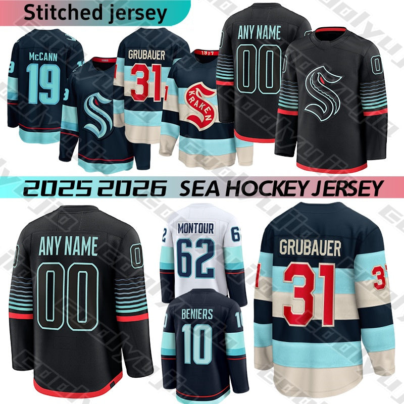 SEA Hockey Jerseys Jared McCann Eberle Matty Beniers Seattle Krakens Jersey Grubauer Dunn Yanni Gourde Burakovsky Brandon Montour Kakko 2025 mens ho