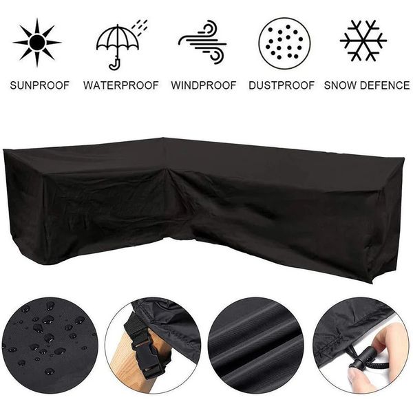 Outdoor Furniture Covers Waterproof Rain Snow Dust WindProof Oxford Fabric Garden Lawn Patio Cover 231228