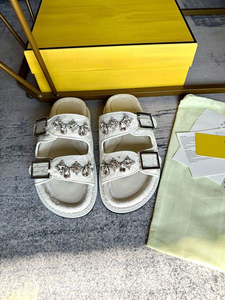 2024 men&#039;s and women&#039;s slippers summer rubber sandals beach slip-on stylish sleeve velcro lettering indoor shoes size 35-47 boxes