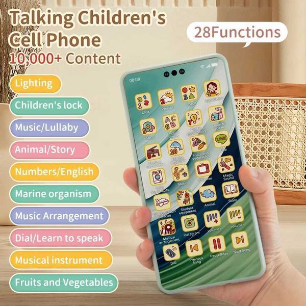 Childrens toys mobile phones early childhood education stories mobile phones toys for learning English Coruscle audio books music toys gifts