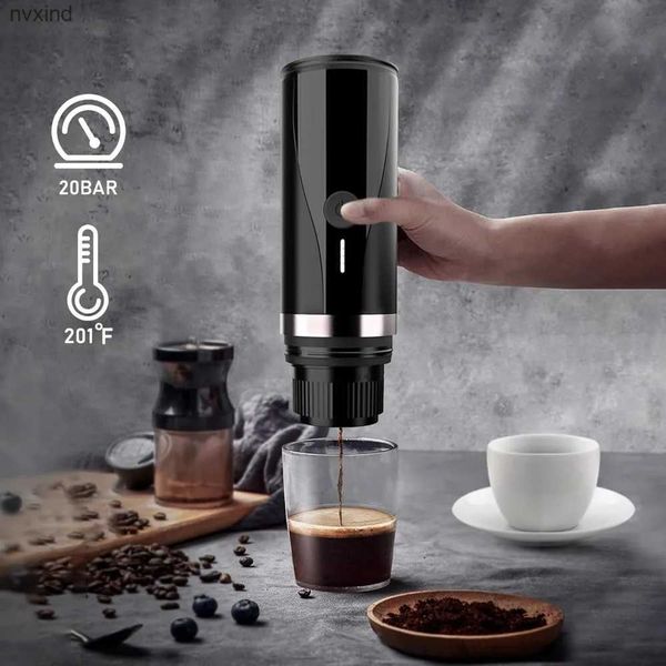 Coffee Makers Portable espresso machine self heating electric portable espresso machine 20 bar mini 12V 24V car coffee machine with NS pod y
