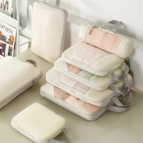 Travel Storage Bag Packing Cubes Carry on Travel Suitcase Luggage Organizer Foldable Waterproof HandbagTravel Bag 241112