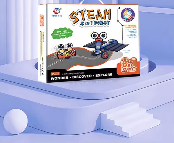 Custom 8 In 1 Educational Robot Assembly Kit Stem Solar Power Science Experiment Toys for Kids Outdoor Game