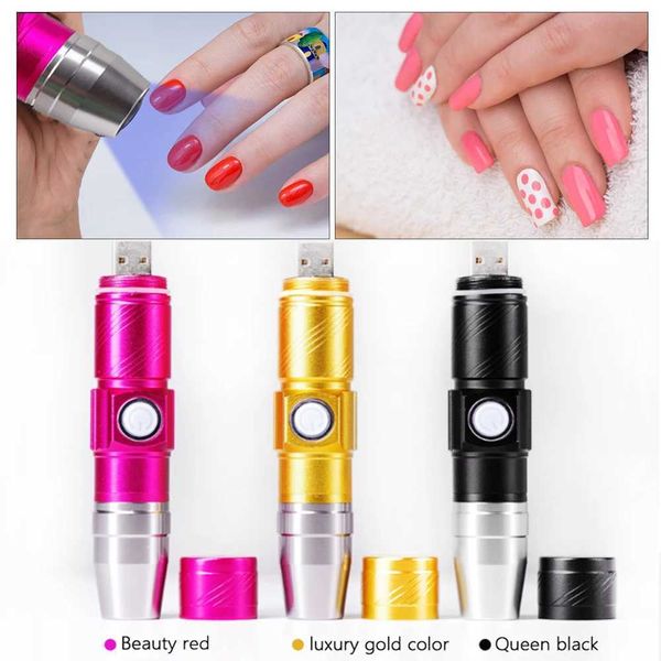 Nail Dryer Mini LED Lights Flashlight UV Lamp Portable Nail Gel Fast Drying Manicure Tool Y240801