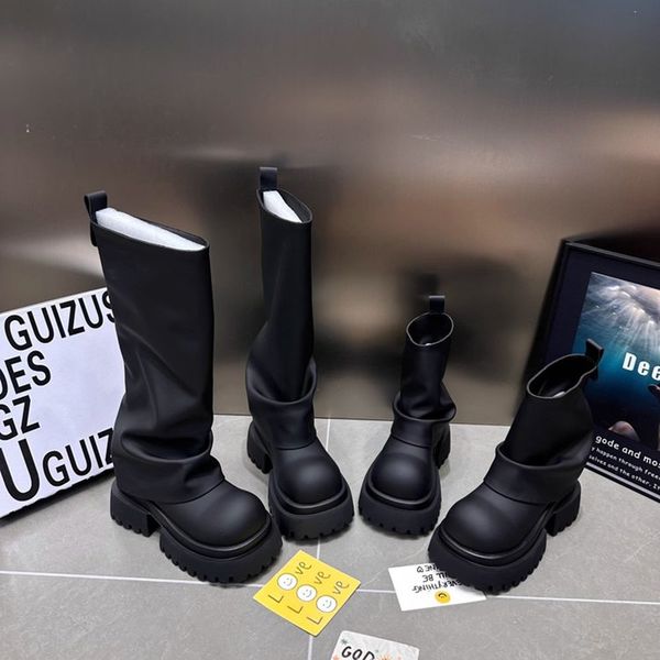 New Autumn Knee Belt Buckle Chunky Heel Shoes for Women Outdoor Dress Women&#039;s Thigh High Riding Boots atos 0d10 &#039;s