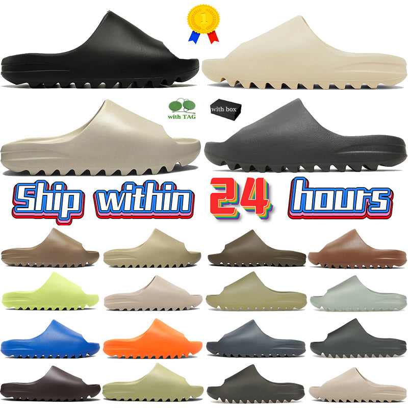 Designer Men Women Slides Slippers Sandals Onyx Salt Slate Grey Granite Glow Green Sand Bone Azure Resin Slide Slipper Mens Womens Shoes Summer Beac