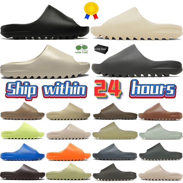 Designer Men Women Slides Slippers Sandals Onyx Salt Slate Grey Granite Glow Green Sand Bone Azure Resin Slide Slipper Mens Womens Shoes Sum