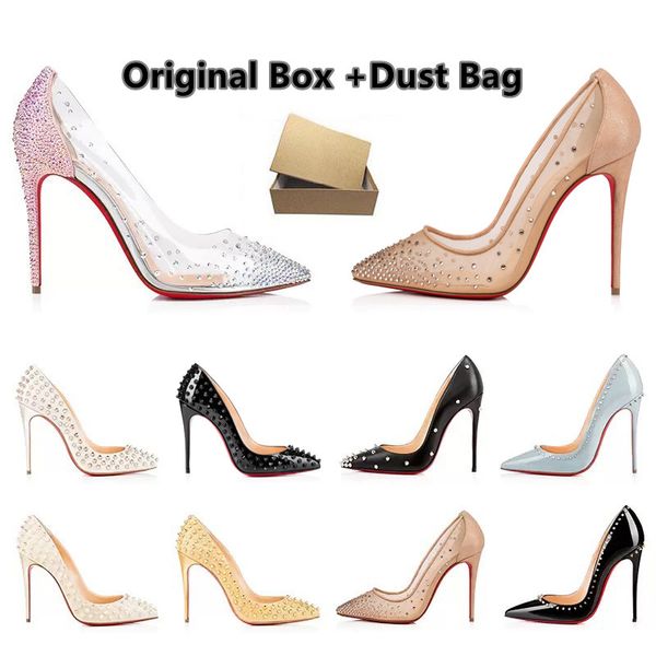 High Heels Designer Shoes Sneakers Leather Suede Wedding Shoe Luxury Glitter Rivets Triple Black Nude Pink White Rhinestone Office Career Pa