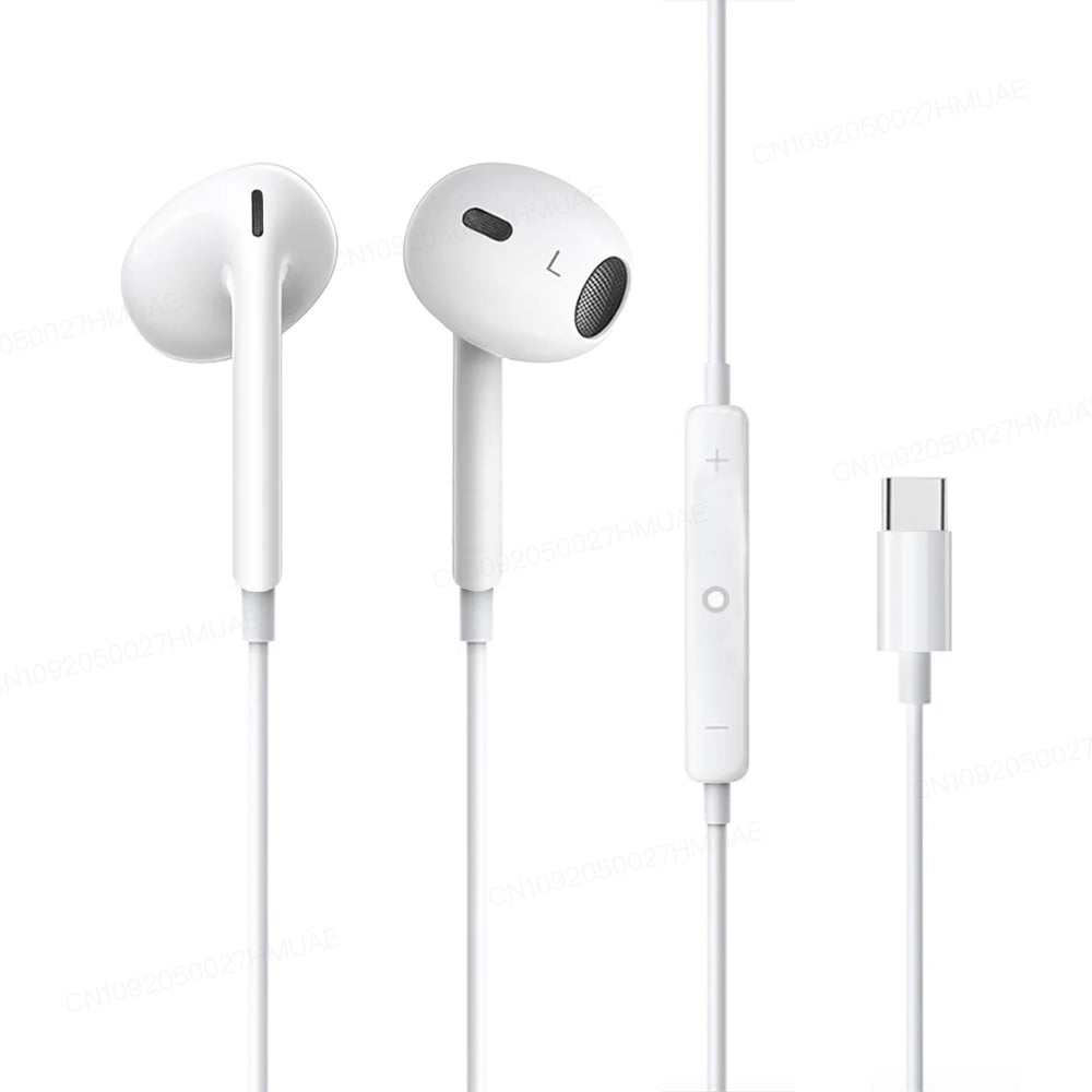 Original Type C Wired Earphones For Apple iphone 16 15 3.5 mm Earbuds USB C Headphones for Samsung Galaxy S23 S21 S22 Ultra Plus