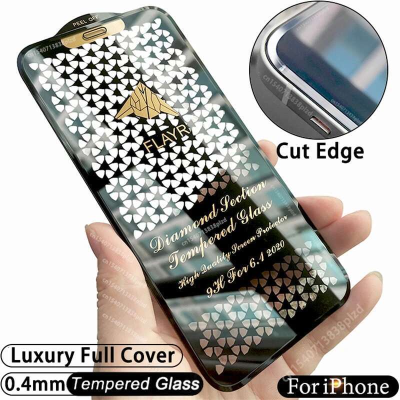 Cut Edge Tempered Glass For iPhone 15 14 13 12 11 16 Pro Max Screen Protector iphone14 Plus X R XS XR Full Cover Film