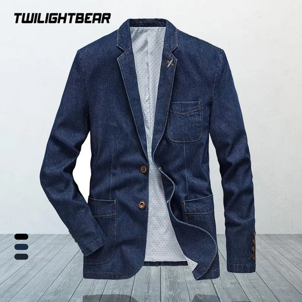 Men&#039;s Suits Blazers Denim Blazers Men jacket Male Outerwear Oversized Business Casual Jacket Men&#039;s Clothing Leisure Suit Jacket 4X