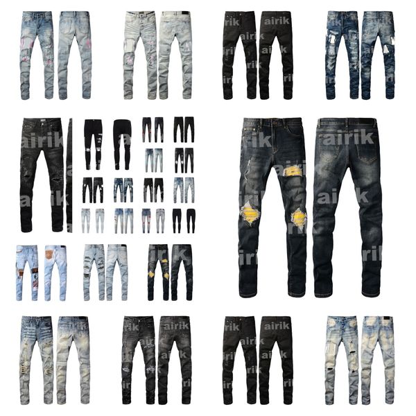 men jeans Designer Jeans for mens High Elastics Distressed designer jean for mens pant Black Pants Motorcycle Biker hiphop For Men Fashion j