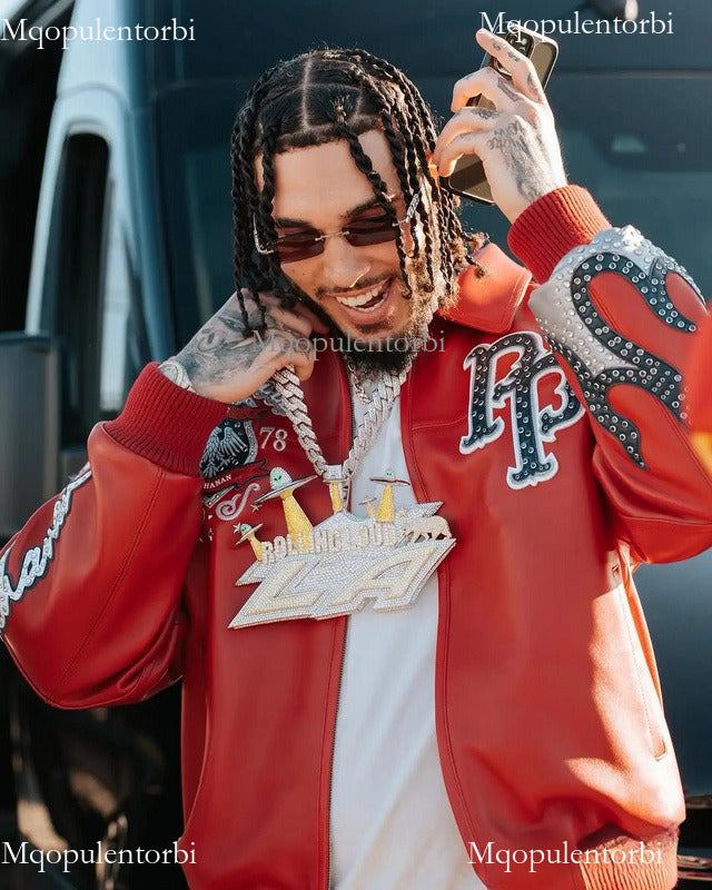 Pelle Pelle Leather Jacket Designer Pelle Jacket Men&#039;s Diamond Encrusted Eagle Wide Sheep Leather Coat Windbreak Bomber 1978 Limited Edition Lu