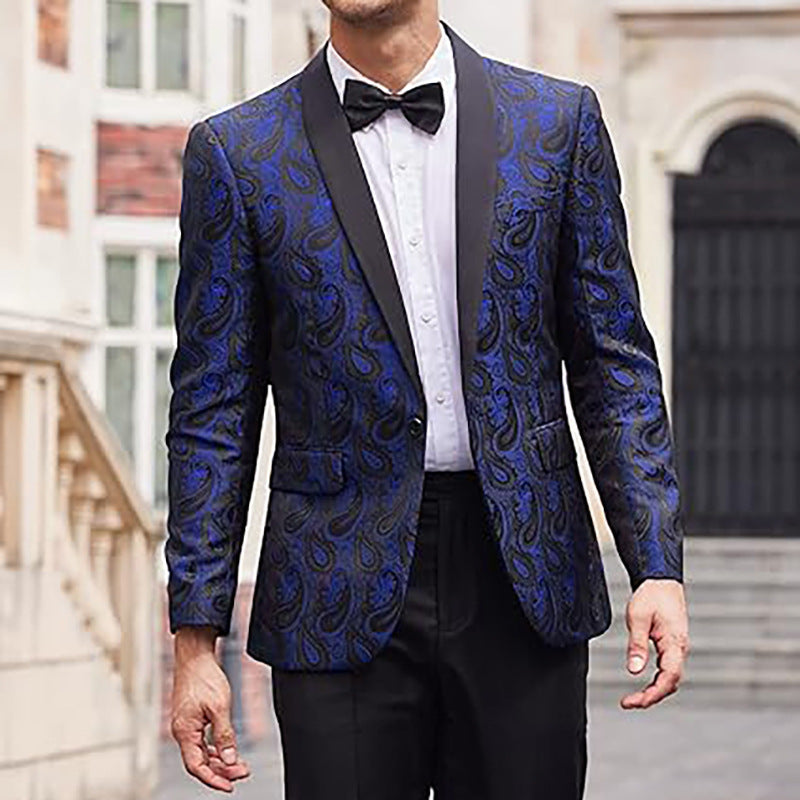 H867Men&#039;s spring and autumn youth double-breasted suit jacket