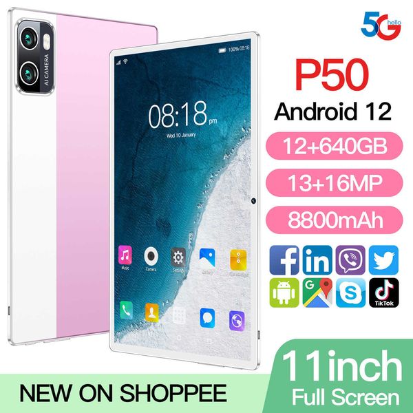 Tablet PC P50 Google English version card insertion 2024 new Android 10.1-inch tablet gaming phone tablet z250205