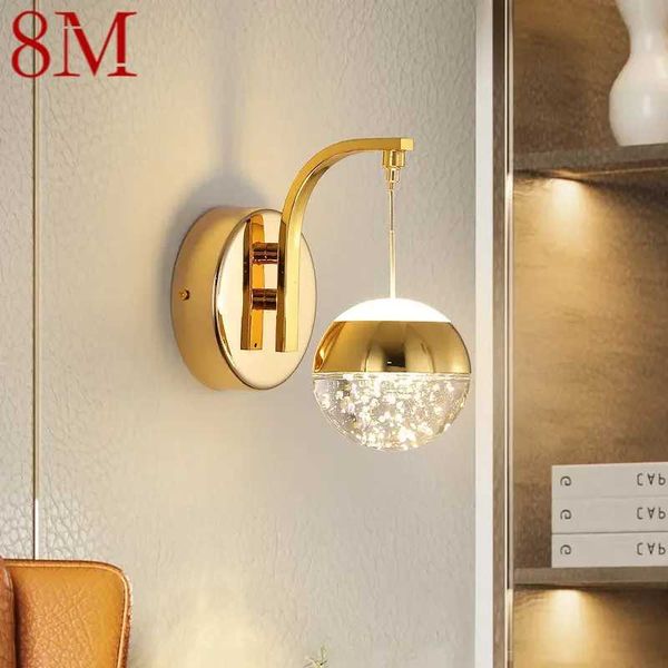 8M Crystal Wall Light Nordic Simple Bubble Boy Light LED Fixture Used for Home Bedroom Decoration B240808